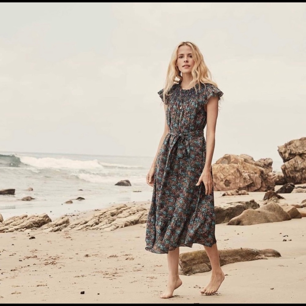Doen Violetta Dress in Dark Ladybird Floral XS NWT